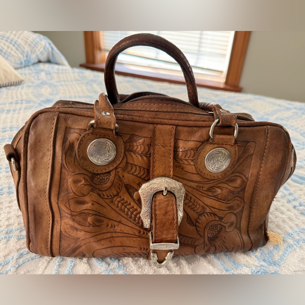 Vintage Force Ten handmade leather western purse